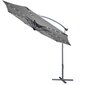 Lauko skėtis su LED apšvietimu, 350 cm, Pilkos spalvos цена и информация | Skėčiai, markizės, stovai | pigu.lt