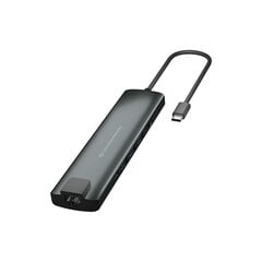 USB šakotuvas Conceptronic DONN06G Pilka 9 viename kaina ir informacija | Conceptronic Kompiuterinė technika | pigu.lt