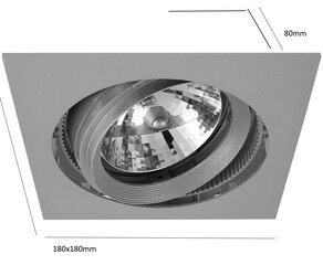 Встраиваемый светильник G.LUX XM-2488 цена и информация | Монтируемые светильники, светодиодные панели | pigu.lt