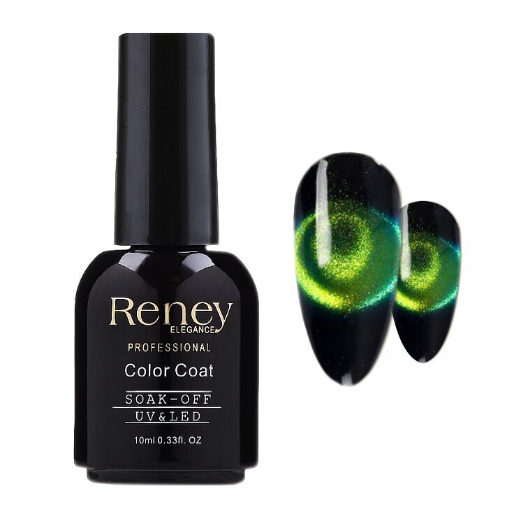 Hibridinis lakas Reney Platinum Reney Cat Eye 9D Magic Space 12, 10ml kaina ir informacija | Nagų lakai, stiprintojai | pigu.lt