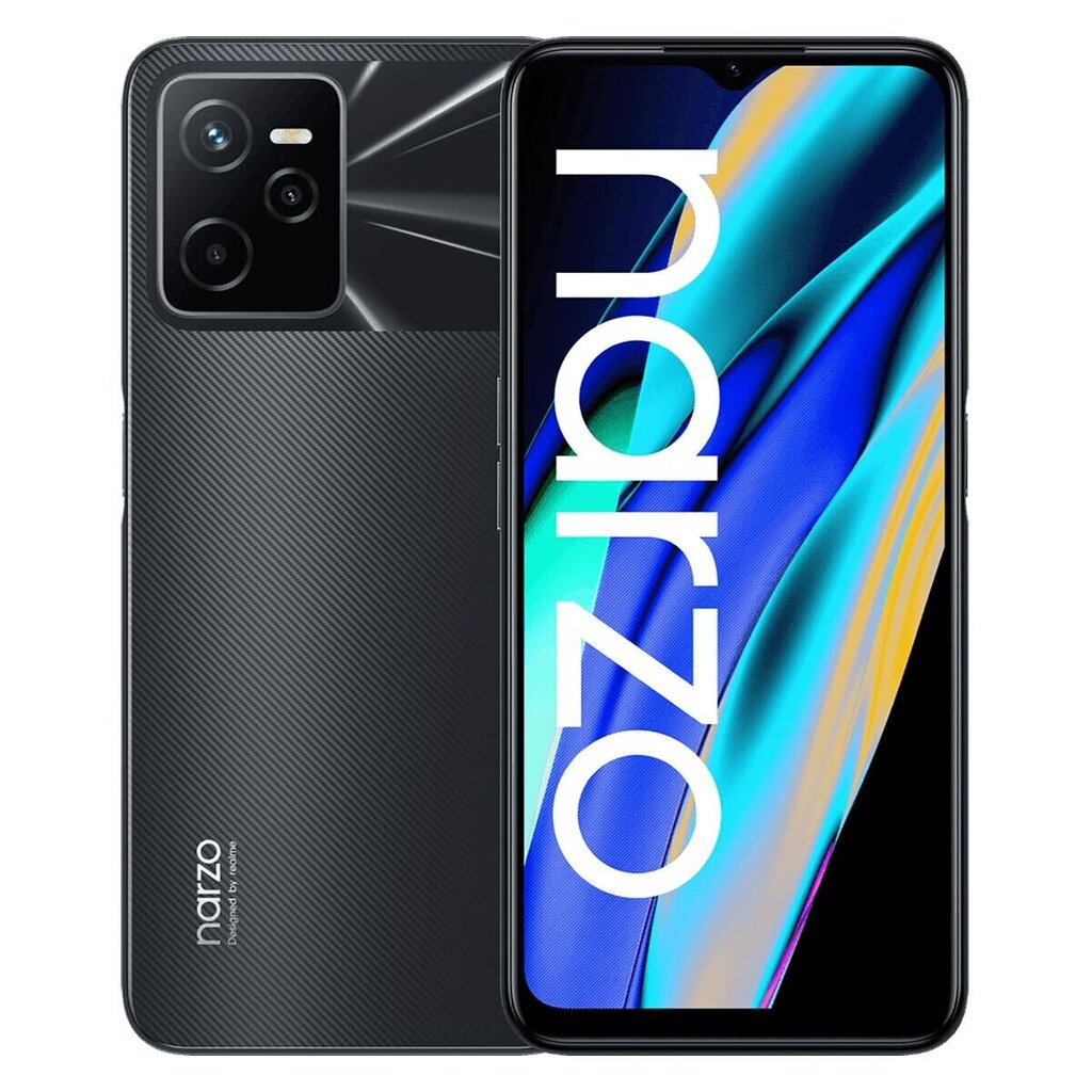 Realme narzo 50A Prime 4/64GB, Dual SIM, Flash Black цена и информация | Mobilieji telefonai | pigu.lt