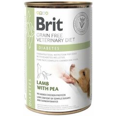 Brit GF Veterinary Diets suaugusiems šunims ėriena su žirniais Diabetes, 0.4 kg kaina ir informacija | Konservai šunims | pigu.lt