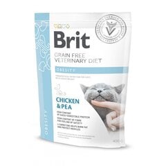 Brit GF Veterinary Diets для взрослых кошек с курицей и горохом Obesity, 0.4 кг цена и информация | Сухой корм для кошек | pigu.lt