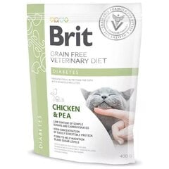 Brit GF Veterinary Diets suaugusioms katėms su vištiena ir žirniais Diabetes, 0.4 kg kaina ir informacija | Sausas maistas katėms | pigu.lt