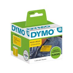 Этикетки Dymo, 54 x 101 мм / 2133400, желтые цена и информация | Kanceliarinės prekės | pigu.lt