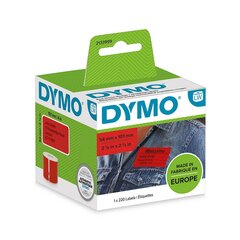 Dymo Etiketės 54 x 101mm / 2133399 Raudonos kaina ir informacija | Kanceliarinės prekės | pigu.lt