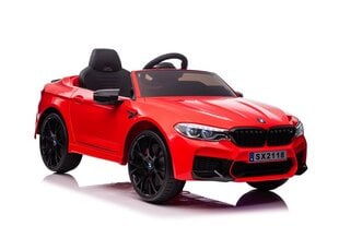 Elektromobilis vaikams Lean Cars BMW M5, raudonas kaina ir informacija | Elektromobiliai vaikams | pigu.lt