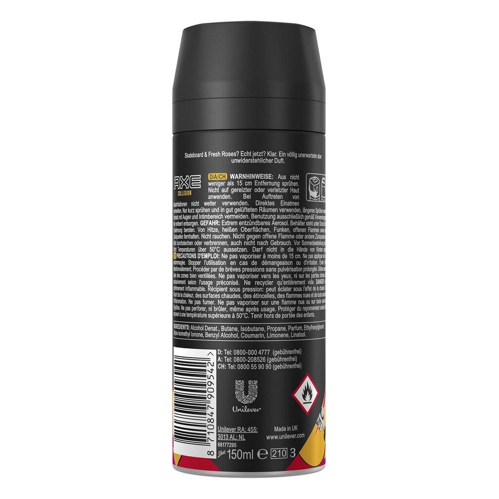 Purškiamas dezodorantas Axe Skateboard, 150 ml kaina ir informacija | Dezodorantai | pigu.lt