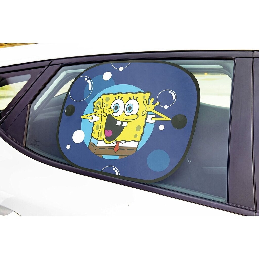 Skydelis nuo saulės SpongeBob BOB103, mėlynas, 2 vnt. kaina ir informacija | Auto reikmenys | pigu.lt