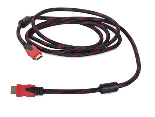 Fusion HDMI kabelis v2.0 / 4K / 3m raudonas kaina ir informacija | Kabeliai ir laidai | pigu.lt