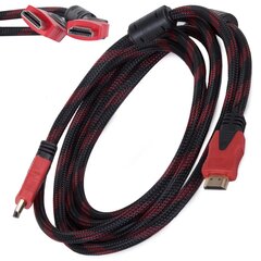 Fusion HDMI kabelis v2.0 / 4K / 3m raudonas kaina ir informacija | Kabeliai ir laidai | pigu.lt
