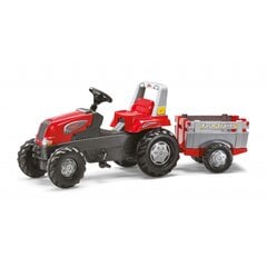 Minamas traktorius Rolly Toys su priekaba, raudonas kaina ir informacija | Žaislai berniukams | pigu.lt