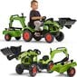 Traktorius Falk su priekaba ir krautuvu, žalias kaina ir informacija | Žaislai kūdikiams | pigu.lt
