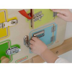 Edukacinė medinė lenta Mokymasis atidaryti spynas kaina ir informacija | Lavinamieji žaislai | pigu.lt
