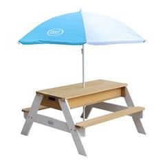 Daugiafunkcinis sodo stalas - Nick AXI, su mėlynu skėčiu kaina ir informacija | Vaikiški lauko baldai | pigu.lt