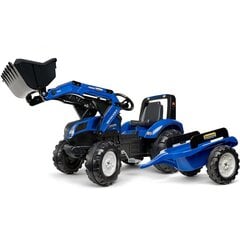 Minamas traktorius su priekaba Falk, mėlynas kaina ir informacija | Žaislai berniukams | pigu.lt