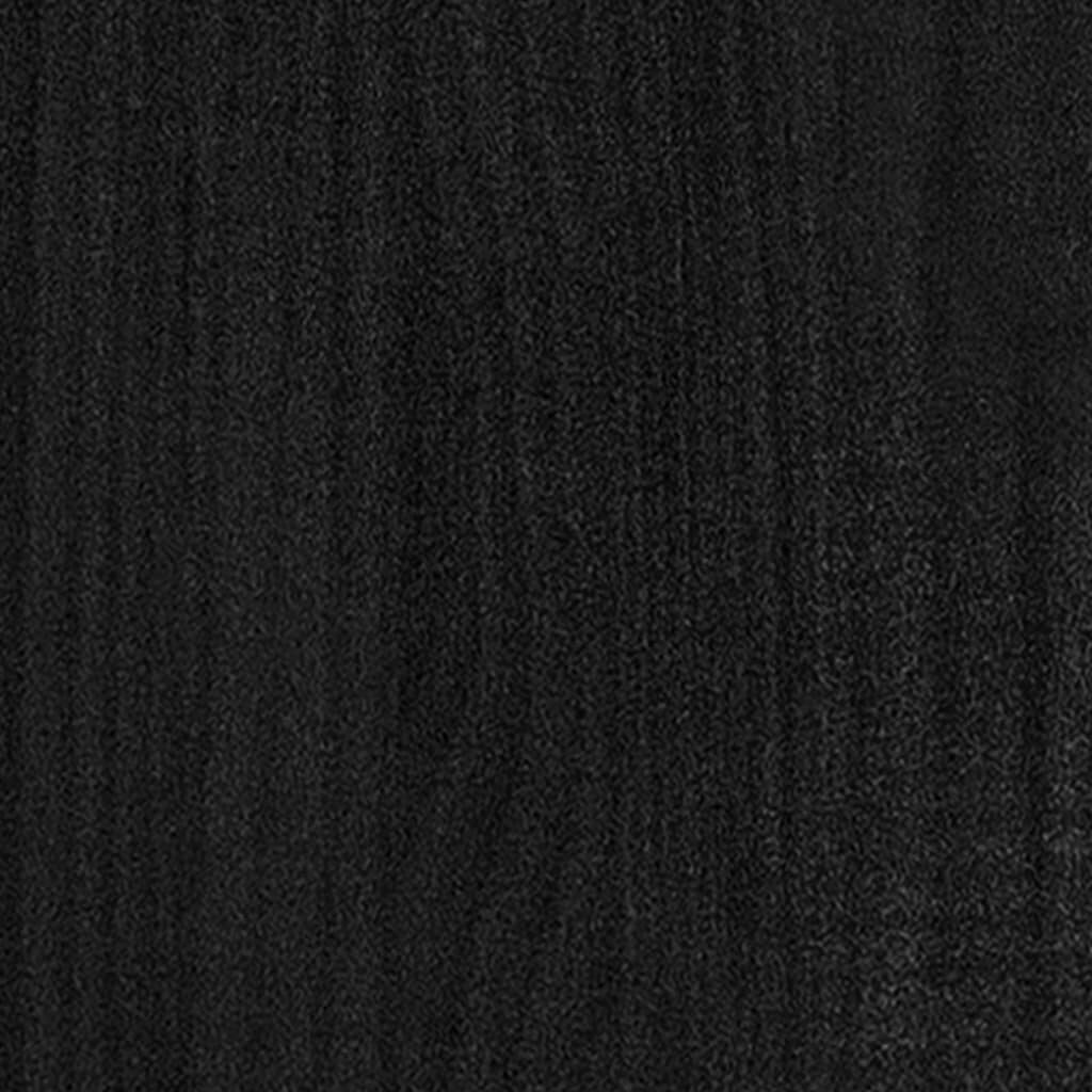 VidaXL Lovos rėmas, juodos spalvos, 90 x 200 cm, pušies medienos masyvas kaina ir informacija | Lovos | pigu.lt