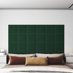 Sienų plokštės, 12vnt., žalios, 30x30cm, audinys, 1,08m² kaina ir informacija | Lubų, sienų dekoro elementai | pigu.lt