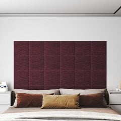 Sienų plokštės, 12vnt., violetinės, 30x30cm, audinys, 1,08m² kaina ir informacija | Lubų, sienų dekoro elementai | pigu.lt