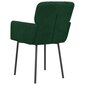 VidaXL Valgomojo kėdės, 2vnt., tamsiai žalios spalvos, aksomas цена и информация | Virtuvės ir valgomojo kėdės | pigu.lt