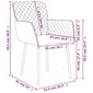 Valgomojo kėdės, 2vnt., kreminės spalvos, aksomas цена и информация | Virtuvės ir valgomojo kėdės | pigu.lt