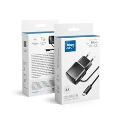 Сетевое зарядное устройство MICRO USB UNIVERSAL 2A BLUE STAR, зарядное устройство для путешествий цена и информация | Зарядные устройства для телефонов | pigu.lt