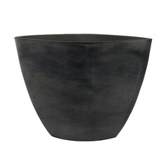 Керамический горшок Esra 46x18 x 35(В) см, овалный, черный цена и информация | Вазоны | pigu.lt
