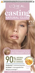 Pusiau ilgalaikiai plaukų dažai L'oreal Casting Natura l Gloss 823 Latte 48 ml цена и информация | Краска для волос | pigu.lt