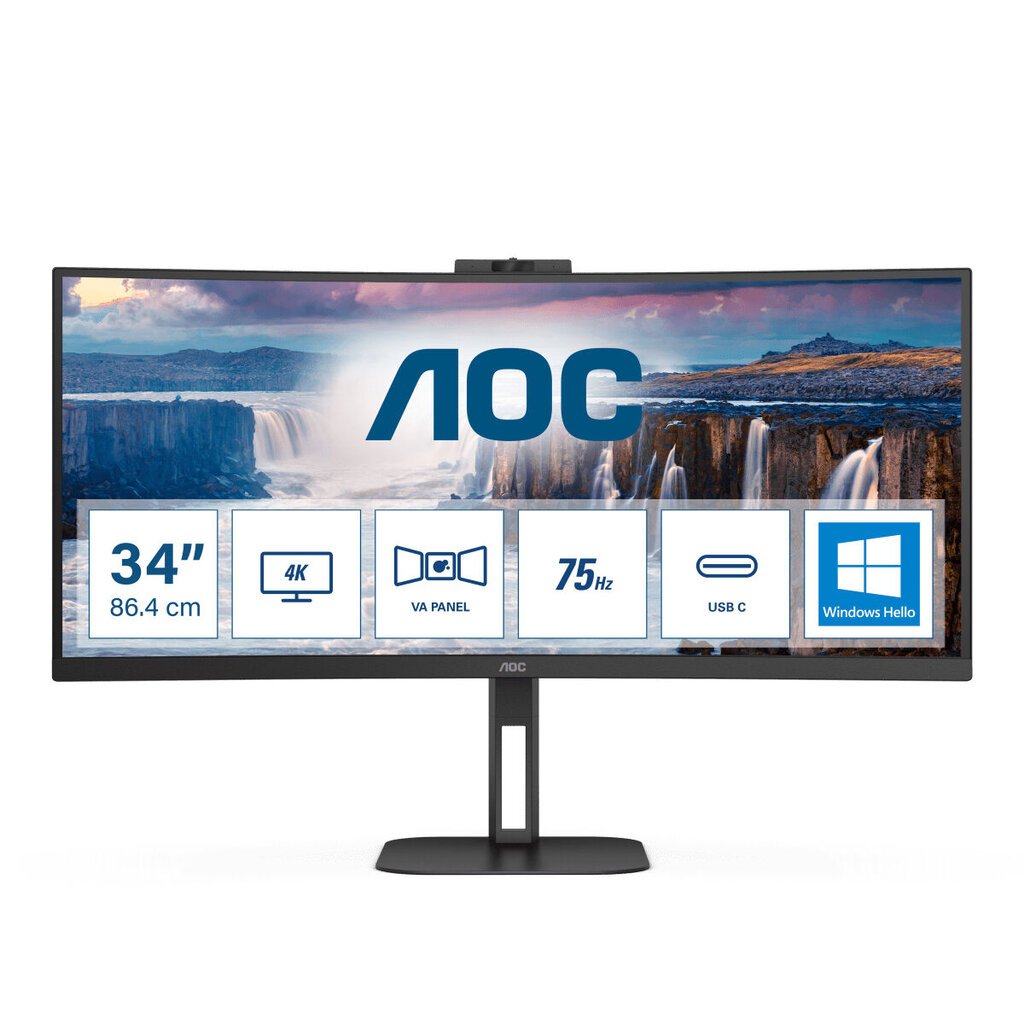 AOC CU34V5CW/BK цена и информация | Monitoriai | pigu.lt