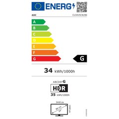 Монитор AOC CU34V5CW/BK 3440 x 1440 px цена и информация | Мониторы | pigu.lt