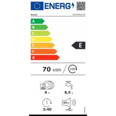 Bosch SBH4HVX37E цена и информация | Посудомоечные машины | pigu.lt