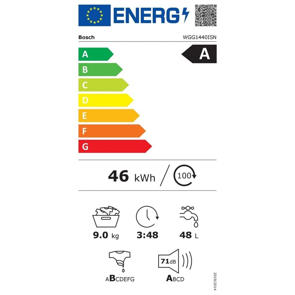 Bosch WGG1440ISN kaina ir informacija | Skalbimo mašinos | pigu.lt