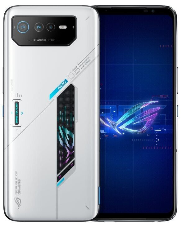 Asus ROG Phone 6 5G 12/256GB Dual SIM White 90AI00B2-M000Z0 kaina ir informacija | Mobilieji telefonai | pigu.lt