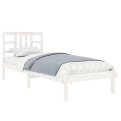 Каркас кровати, белый, 75x190см, массив дерева, односпальный цена и информация | Кровати | pigu.lt