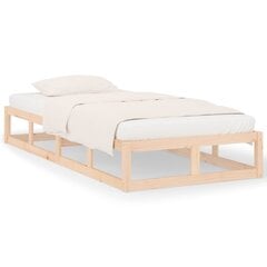 Каркас кровати, 75x190см, массив дерева, односпальная цена и информация | Кровати | pigu.lt