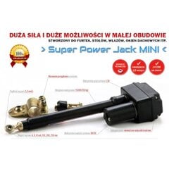 Linijinė pavara Super Power Jack Mini 1000N 5.4mm/s 12V цена и информация | Механические инструменты | pigu.lt