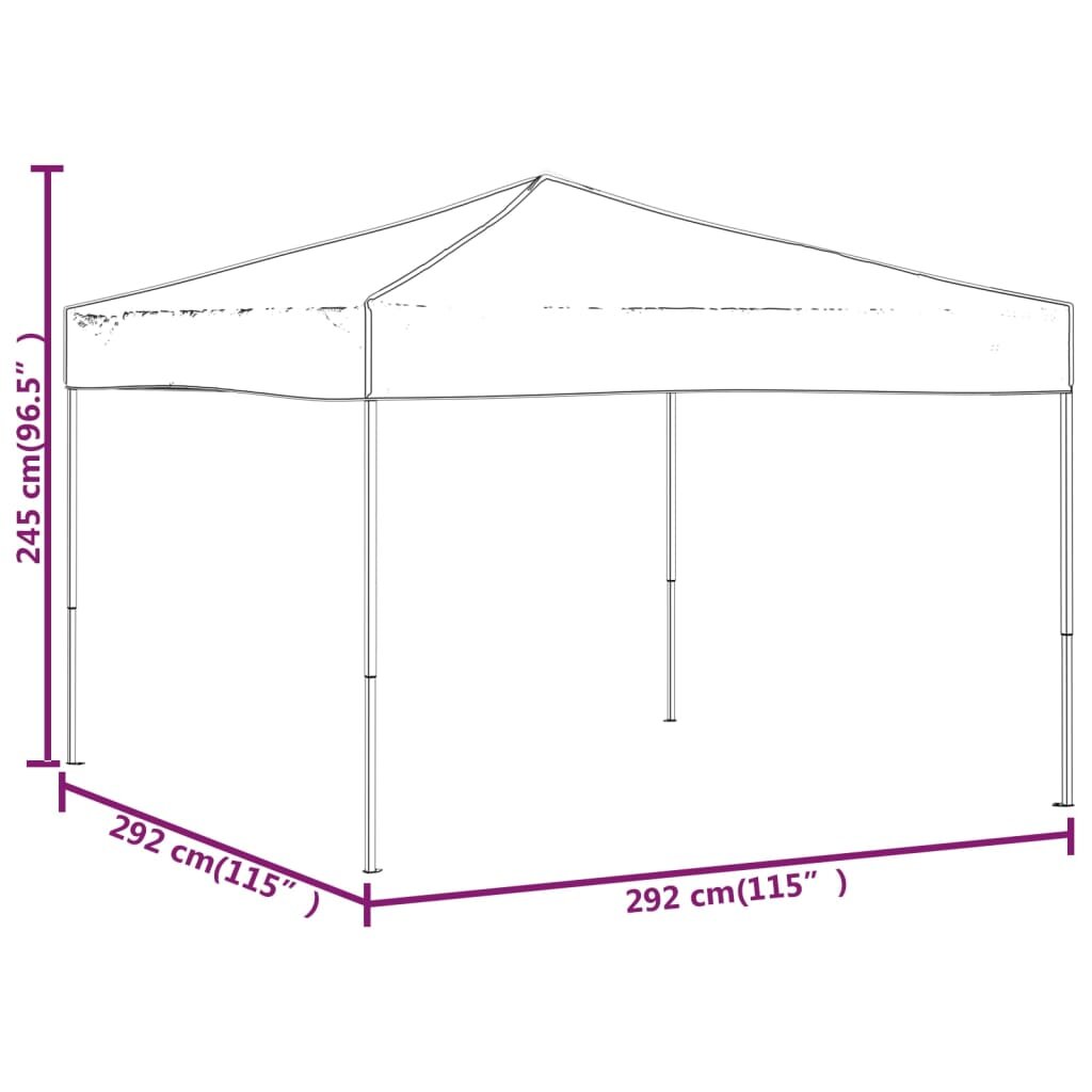 Sulankstoma proginė palapinė, taupe spalvos, 3x3m цена и информация | Pavėsinės | pigu.lt