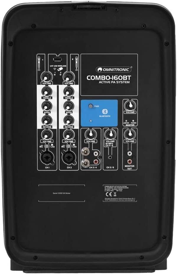 Omnitronic Combo-160BT kaina ir informacija | Garso kolonėlės | pigu.lt