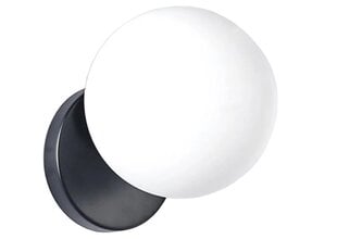 Stiklo sferinis sieninis šviestuvas juodas APP949-1W kaina ir informacija | Sieniniai šviestuvai | pigu.lt