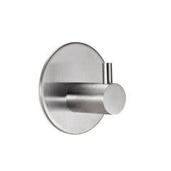 Клейкий металлический крючок для ванной, серебристый цена и информация | Аксессуары для ванной комнаты | pigu.lt