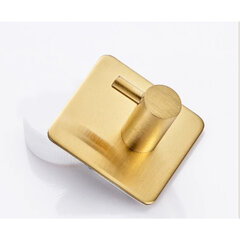 Клейкий металлический крючок для ванной, золотой цена и информация | Аксессуары для ванной комнаты | pigu.lt
