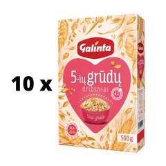 Хлопья злаковые Galinta Extra пять видов, 500 г x 10 шт. упаковка цена и информация | Каши, крупы, хлопья | pigu.lt