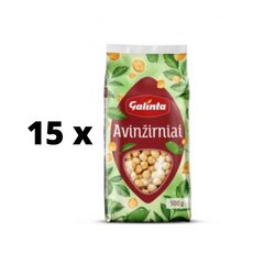 Нут Galinta, упаковка 15 шт. по 500 г цена и информация | Каши, крупы, хлопья | pigu.lt