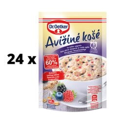 Avižinė košė Dr.Oetker, su miško uogomis, 60g x 24 vnt pakuotė kaina ir informacija | Kruopos, dribsniai, košės | pigu.lt