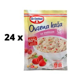 Avižinė košė Dr.Oetker su avietėmis, 60g x 24 vnt. pakuotė kaina ir informacija | Kruopos, dribsniai, košės | pigu.lt