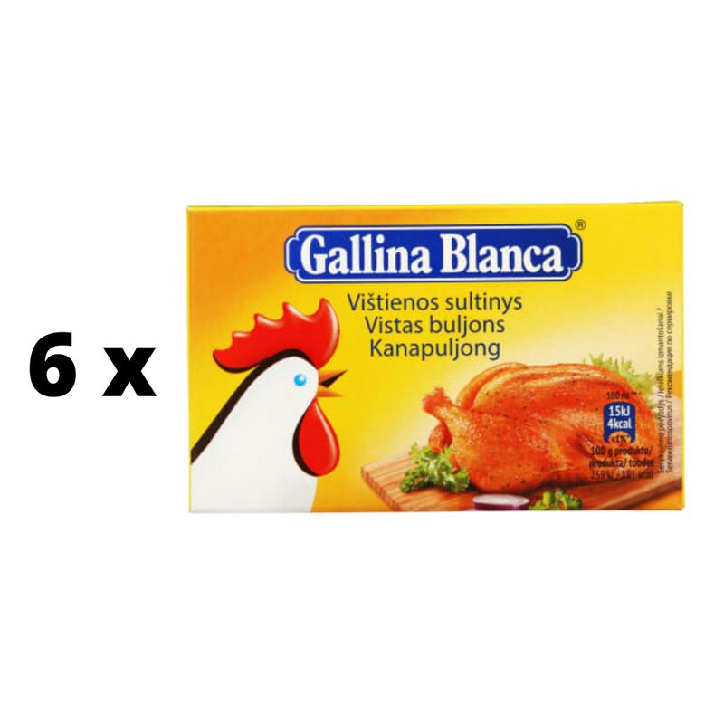 Vištienos sultinys Gallina Blanca, 8 vnt. (80 g.) x 6 pak. pakuotė цена и информация | Sriubos, sultiniai | pigu.lt