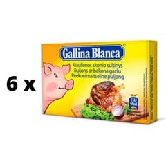 Свиной бульон Gallina Blanca, 6 упаковок по 8 шт. (80 г.) цена и информация | Супы, бульоны | pigu.lt