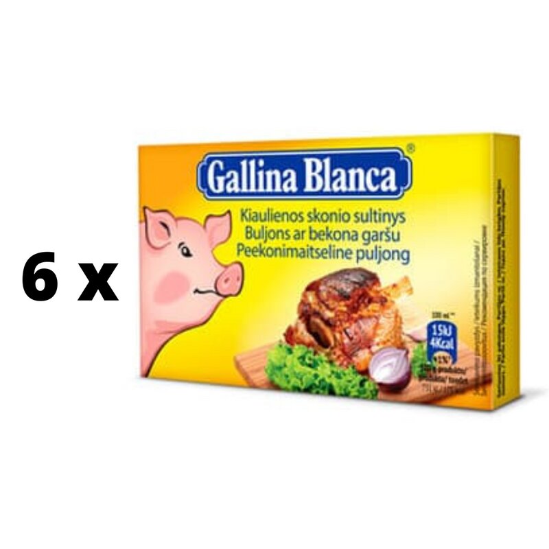 Kiaulienos sultinys Gallina Blanca, 8 vnt. x 6 pak. pakuotė цена и информация | Sriubos, sultiniai | pigu.lt