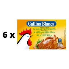 Vištienos sultinys Gallina Blanca, su krapais ir petražolėmis, 8 vnt. x 6 pak. pakuotė kaina ir informacija | Sriubos, sultiniai | pigu.lt