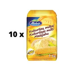 Kukurūzų miltai, 1 kg x 10 vnt. pakuotė kaina ir informacija | Miltai | pigu.lt